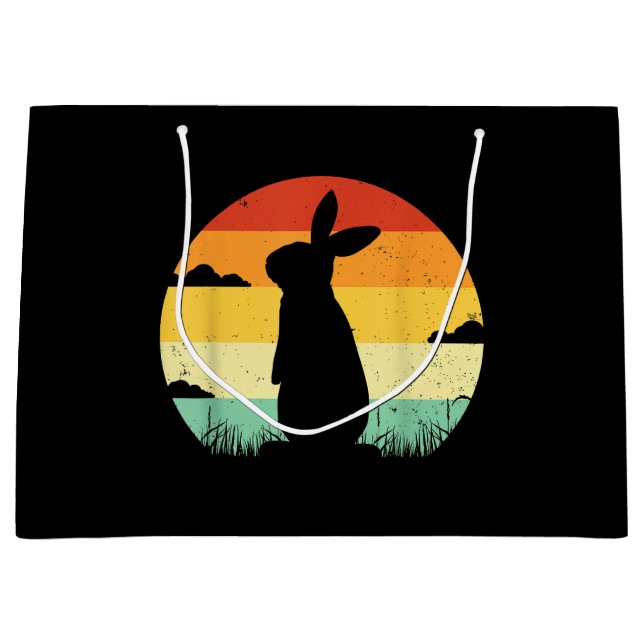 Rabbit Retro Vintage 80-talet Stil Bunny Älskare (Framsidan)