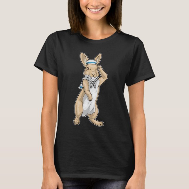 Rabbit Sailor Sailor hat T Shirt (Framsida)