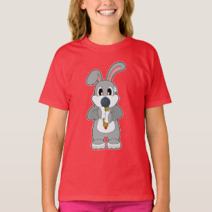 Rabbit Singer Microphone Music T Shirt