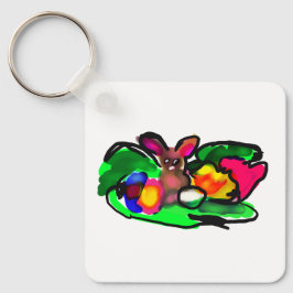 Rabbit spring love nyckelring