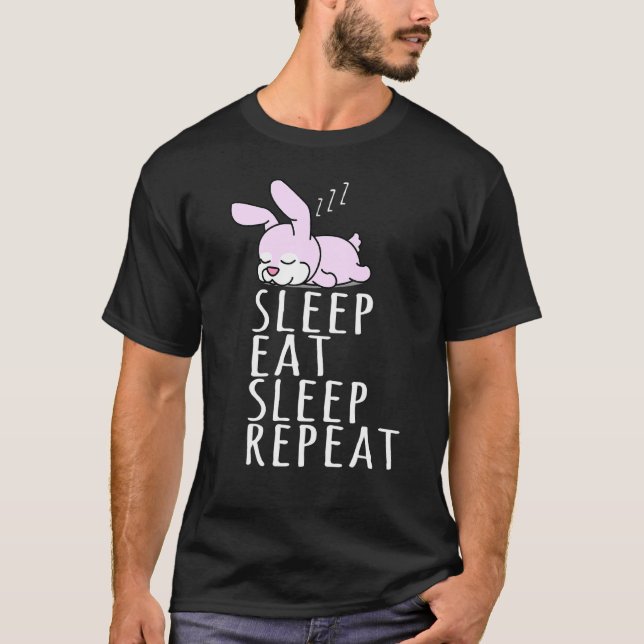 Rabbit Ssov Eat Repeat Nightie T Shirt (Framsida)