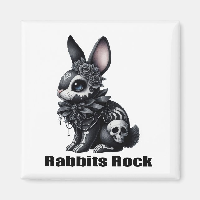 Rabbit Sten Magnet (Framsidan)