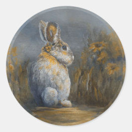 Rabbit Sticker Runt Klistermärke