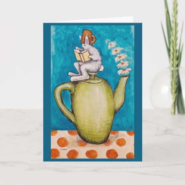 Rabbit Tea Get Well card Kort (Framsida)