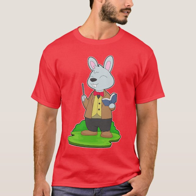 Rabbit Teacher Bok School T Shirt (Framsida)