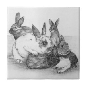 Rabbit Tile Kakelplatta