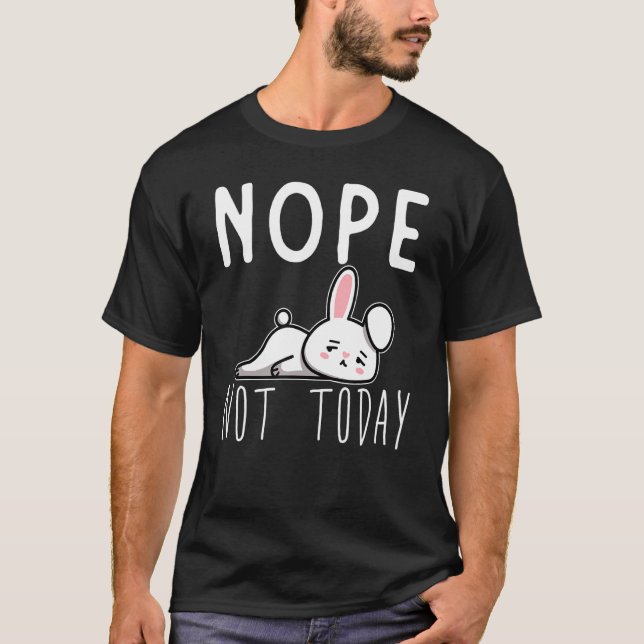 Rabbit Tired Lazy Rabbit T Shirt (Framsida)