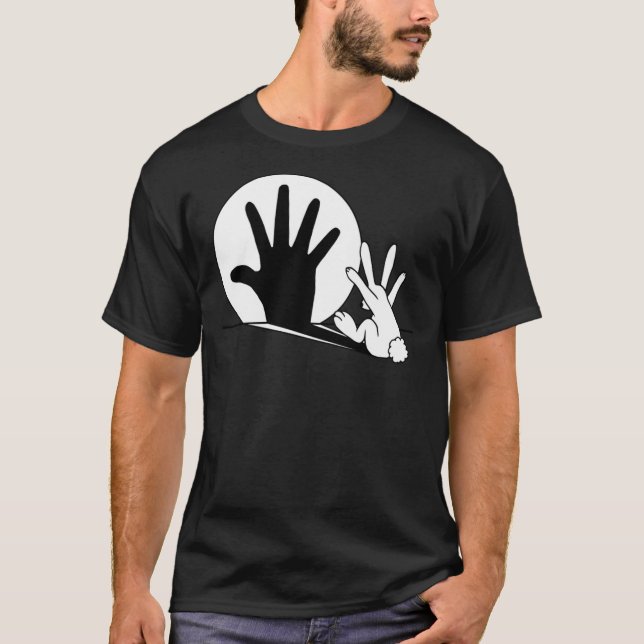 Rabbit Trek Hand Shadows Classic T-Shirt (Framsida)