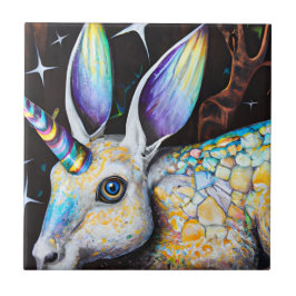 Rabbit Unicorn Ceramic Tile Kakelplatta
