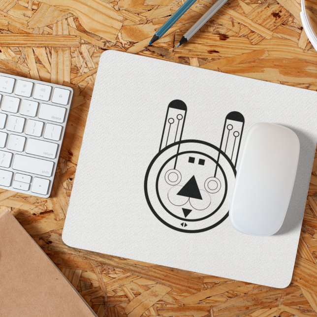 Rabbit Usagi Zodiac Sign Musmatta (Add a touch of zodiac charm to your desk with this sleek Usagi Rabbit mousepad.)