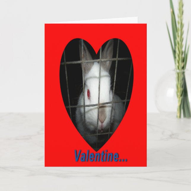 Rabbit Valentine Helgkort (Framsida)