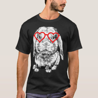 Rabbit Valentines day Bunny Holland Lop Mamma Anim T Shirt