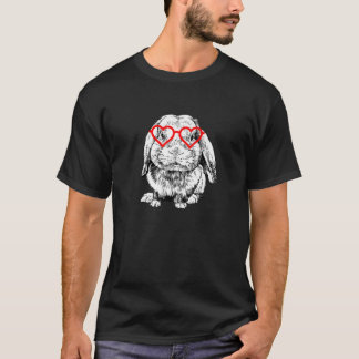 Rabbit Valentines day Bunny Holland Lop Mamma T Shirt