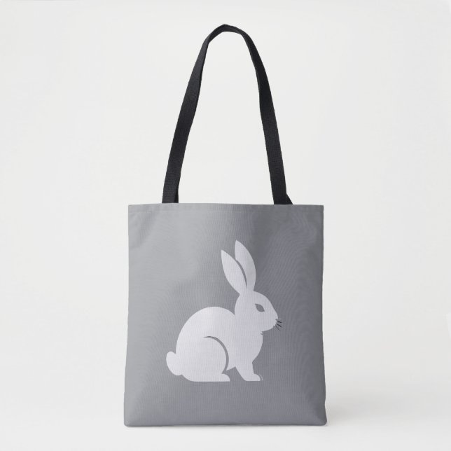 Rabbit Vector Art Animal Modern Urban City Graphic Tygkasse (Framsida)