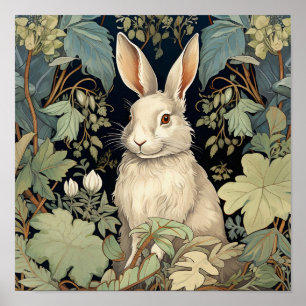 Rabbit Wall Art Wildlife Animal Poster