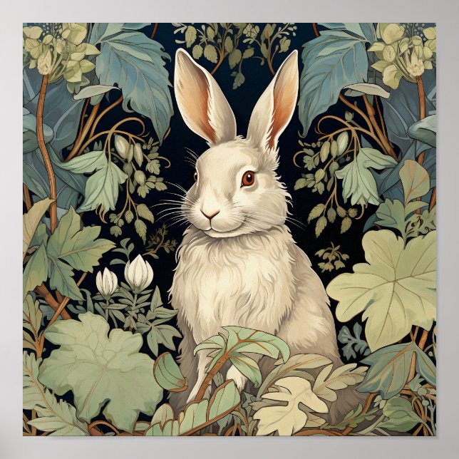 Rabbit Wall Art Wildlife Animal Poster (Framsidan)