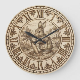 Rabbit Wall Clock Stor Klocka