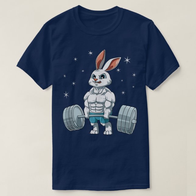 Rabbit Weightlifting Fitness Gym For A Bunny Lover T Shirt (Design framsida)