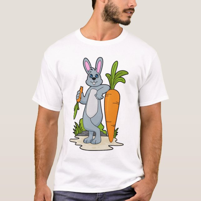 Rabbit with Carrot T Shirt (Framsida)