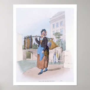 Rabbit Woman, från Costume of Underbar Britain, pu Poster