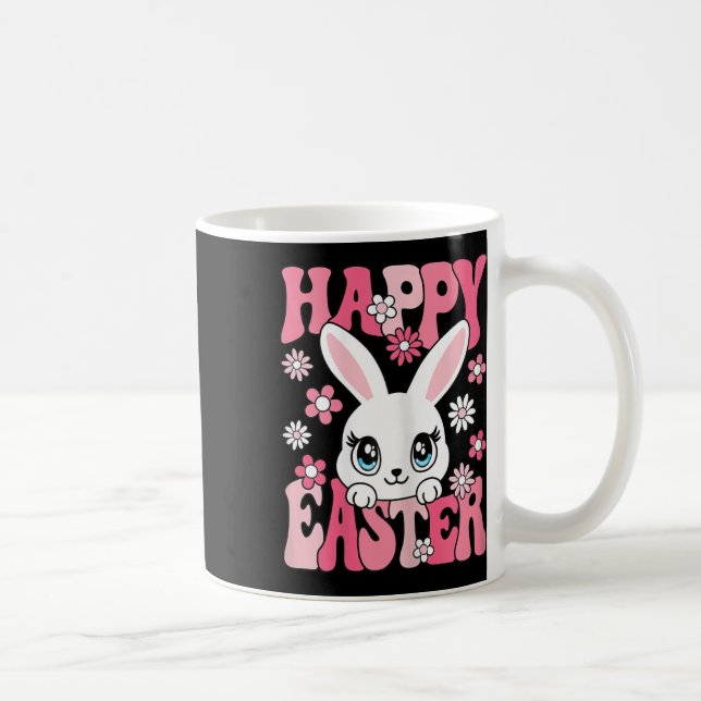 Rabbit Women Kids glad påsk Bunny Påsk Kaffemugg (Höger)