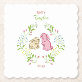 Rabbit Wreath Coaster Underlägg Papper