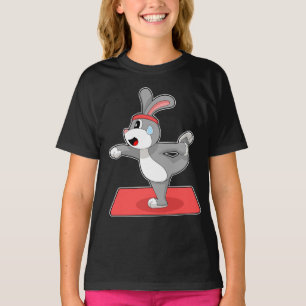 Rabbit Yoga Fitness Gymnastics T Shirt