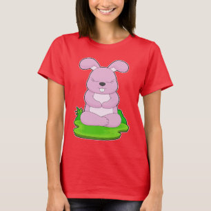 Rabbit Yoga Fitness Gymnastics T Shirt