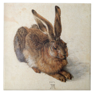 RABBIT ( Young Hare ) av Albrecht Durer Kakelplatta