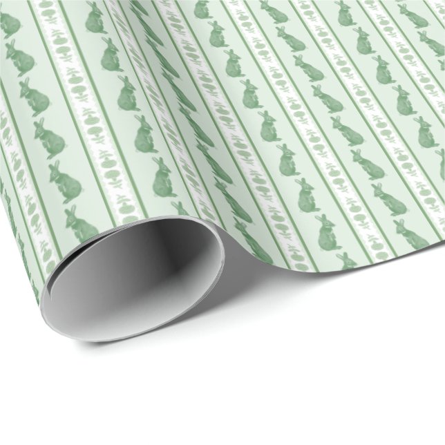 Rabbits and Hydrangeas Wrapping Paper Presentpapper (Rullad Hörn)