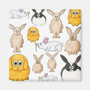Rabbits. Magnet
