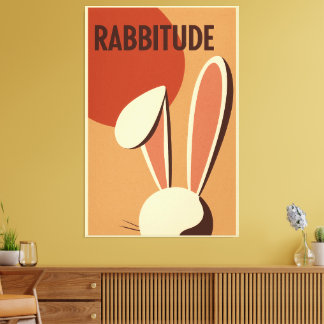 Rabbitude Poster Canvastryck