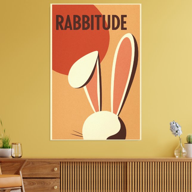 Rabbitude Poster Canvastryck (Insitu (Vardagsrum))