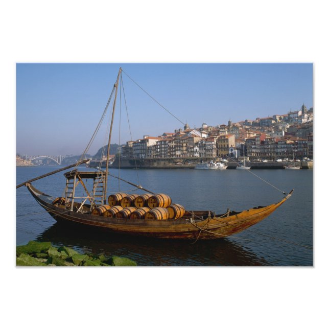 Rabelo Boats, Porto, Portugal Fototryck (Framsidan)