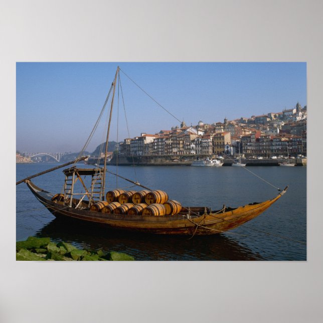 Rabelo Boats, Porto, Portugal Poster (Framsidan)