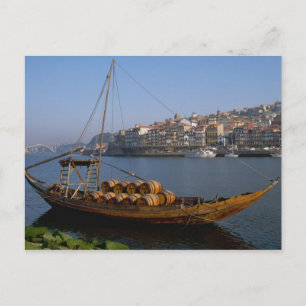 Rabelo Boats, Porto, Portugal Vykort