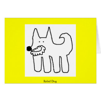 Rabiat hund hälsningskort