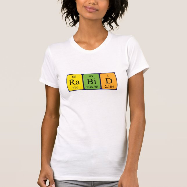 Rabid Periodisk skjorta bord ord T-shirt (Framsida)