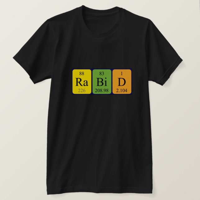Rabid Periodisk skjorta bord ord Tee (Design framsida)