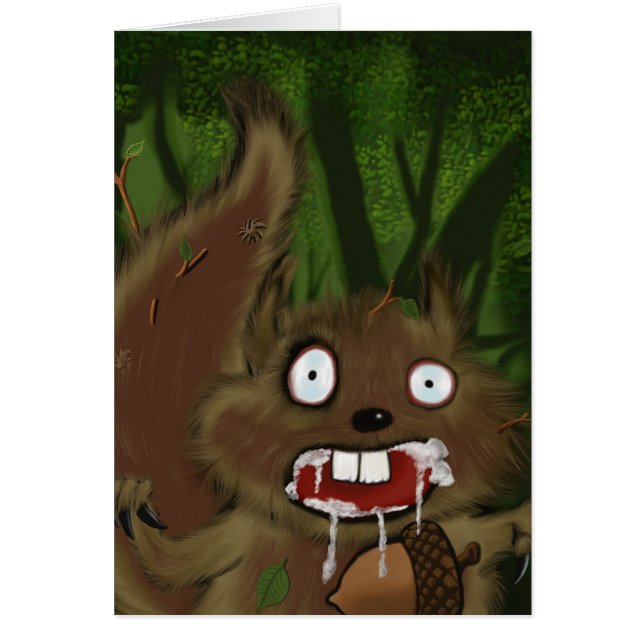 Rabid Squirrel Hälsningskort (Framsidan)