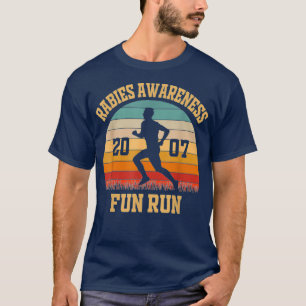 Rabies Awareness Roligt Springa Funny TV Comedy Ru T Shirt