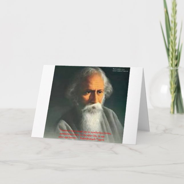 Rabindranath Tagore Känslocitat Gåvor & Kort (Framsida)