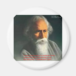 Rabindranath Tagore Känslocitat Gåvor & Kort Magnet