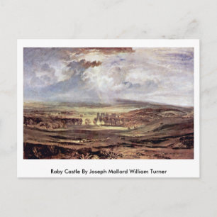 Raby Castle av Joseph Mallord William Turner Vykort