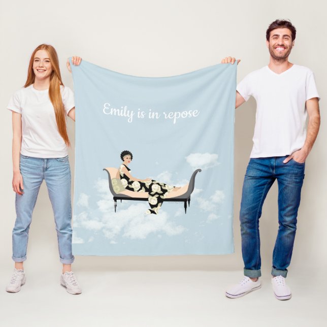 Racamier i molnen fleecefilt (På plats)