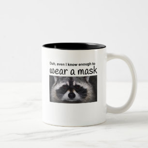 Raccon Java för Covid 19 Två-Tonad Mugg