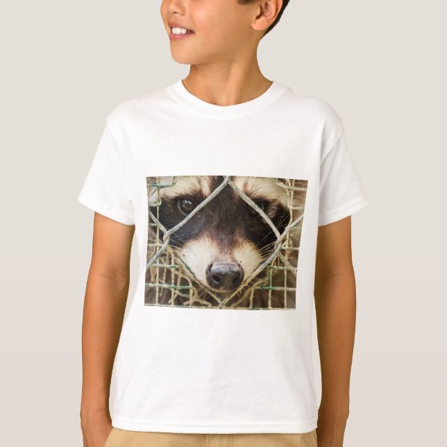Raccon on Kids'Hanes ComfortBlend Sweatshirt T Shirt (Framsida)