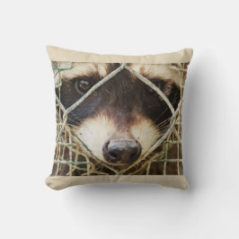 RACCON PÅ PILLOW KUDDE