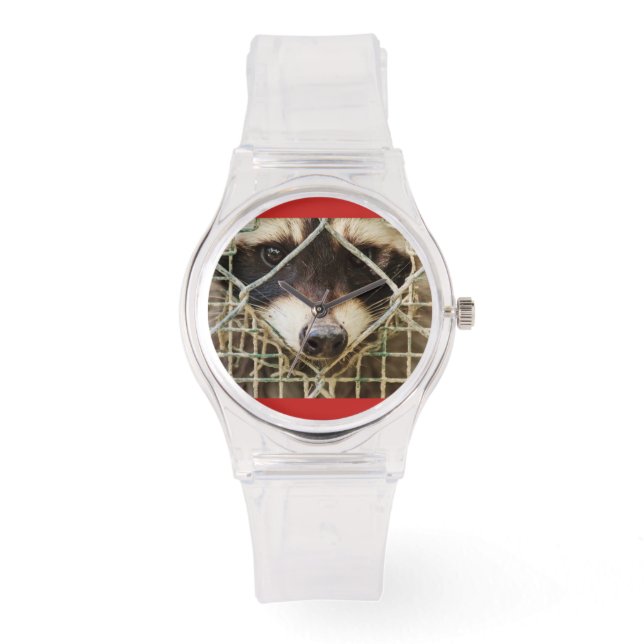 RACCON SPECIALTILLVERKAT ROSTFRITT LÄDER  UR ARMBANDSUR (Framsida)