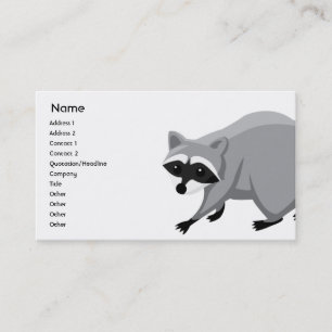 Raccoon - affär visitkort